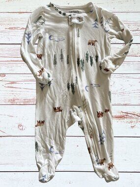 Carter’s Baby Boy 3 Month Woodland Print Light Weight Footie Pajama